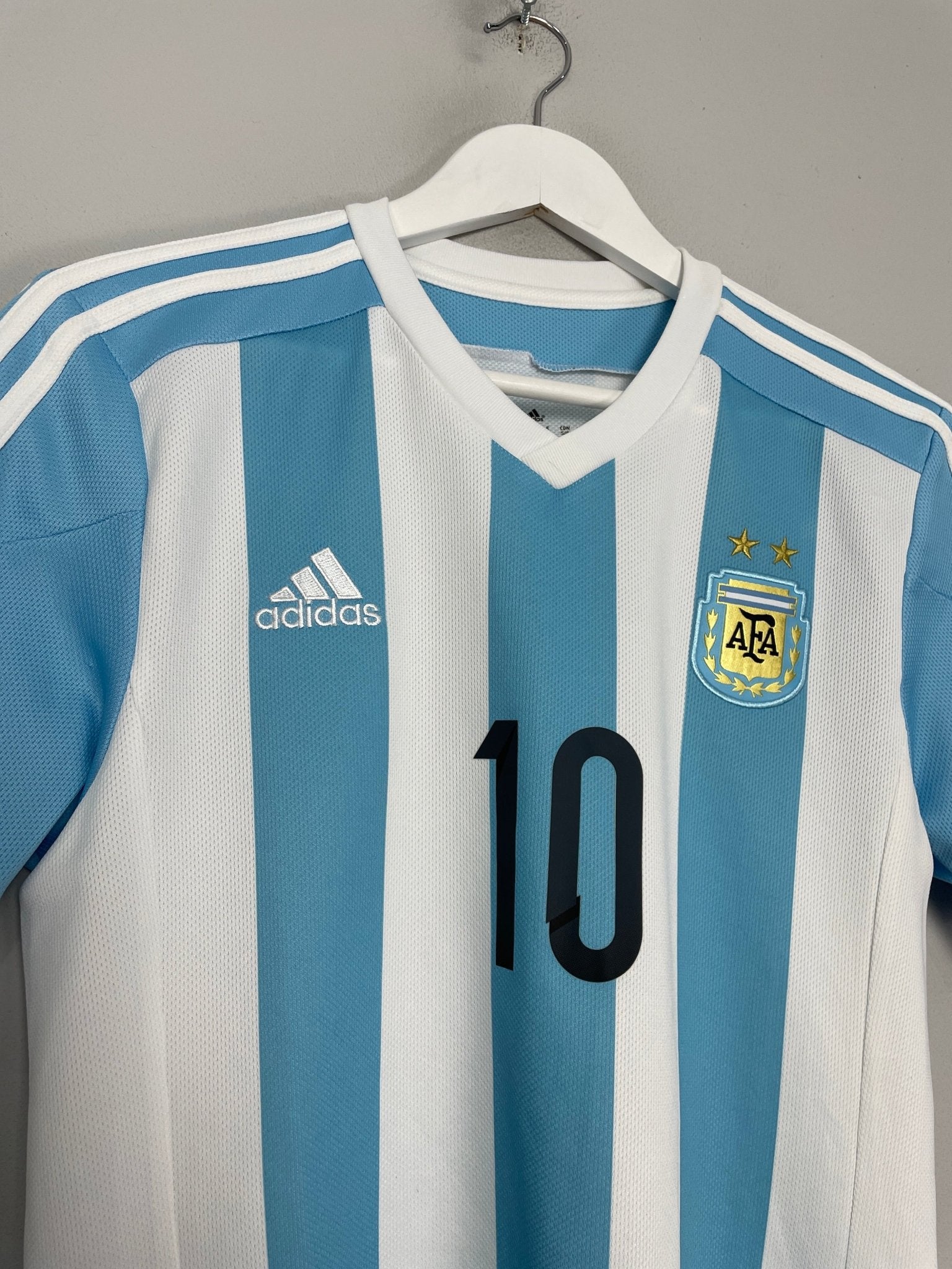 Shop 2015/16 ARGENTINA MESSI #10 HOME SHIRT (S) ADIDAS, classic football shirts, vintage football shirts & retro soccer jerseys at Cult Kits