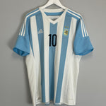 Shop 2015/16 ARGENTINA MESSI #10 HOME SHIRT (XL) ADIDAS, classic football shirts, vintage football shirts & retro soccer jerseys at Cult Kits