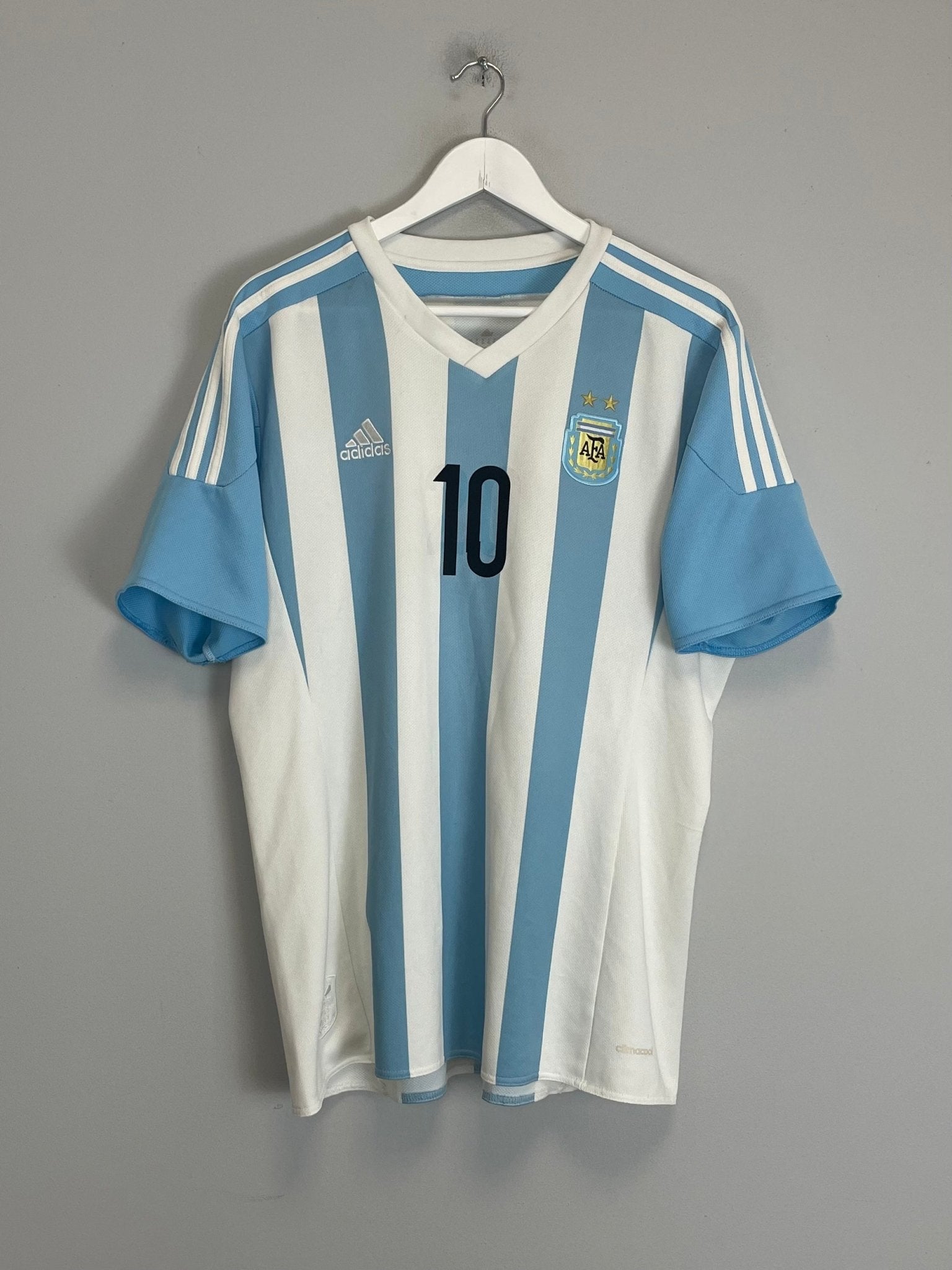 Shop 2015/16 ARGENTINA MESSI #10 HOME SHIRT (XL) ADIDAS, classic football shirts, vintage football shirts & retro soccer jerseys at Cult Kits