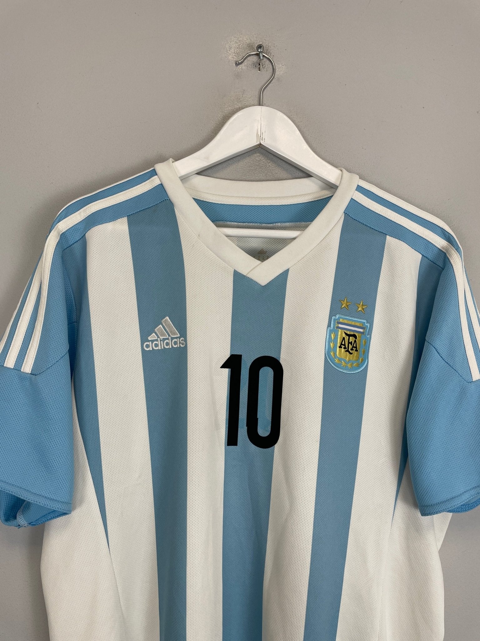 Shop 2015/16 ARGENTINA MESSI #10 HOME SHIRT (XL) ADIDAS, classic football shirts, vintage football shirts & retro soccer jerseys at Cult Kits