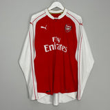 Shop 2015/16 ARSENAL CAZORLA #19 L/S HOME SHIRT (XL) PUMA, classic football shirts, vintage football shirts & retro soccer jerseys at Cult Kits