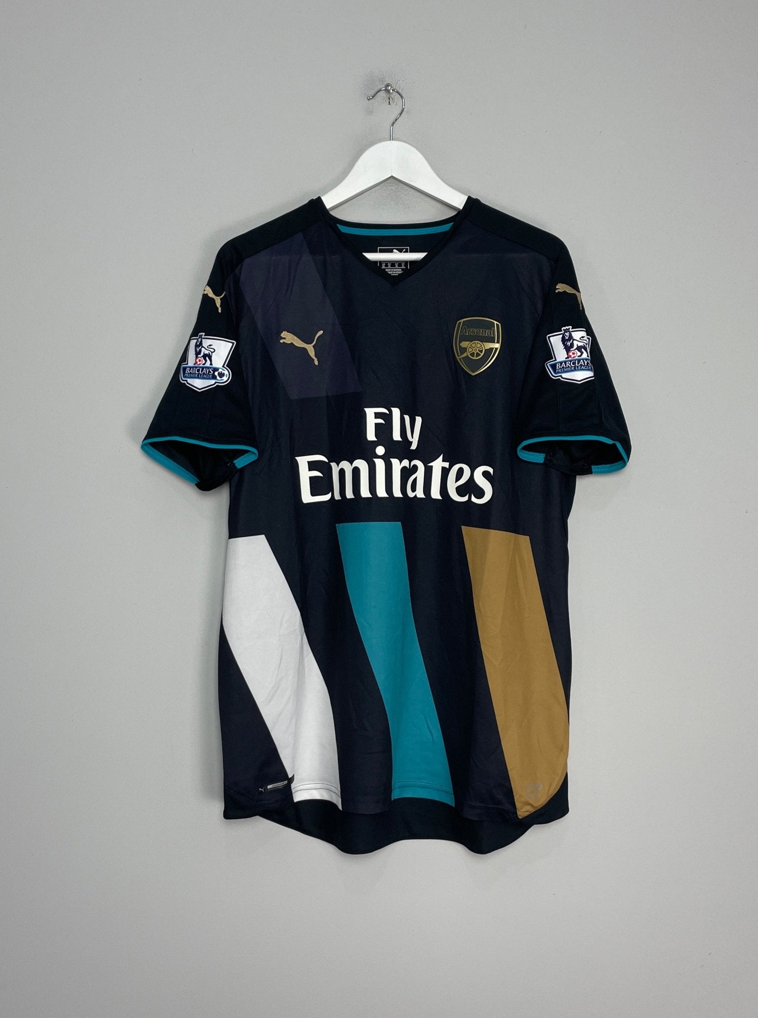 Shop 2015/16 ARSENAL MERTESACKER #4 THIRD SHIRT (XL) PUMA, classic football shirts, vintage football shirts & retro soccer jerseys at Cult Kits