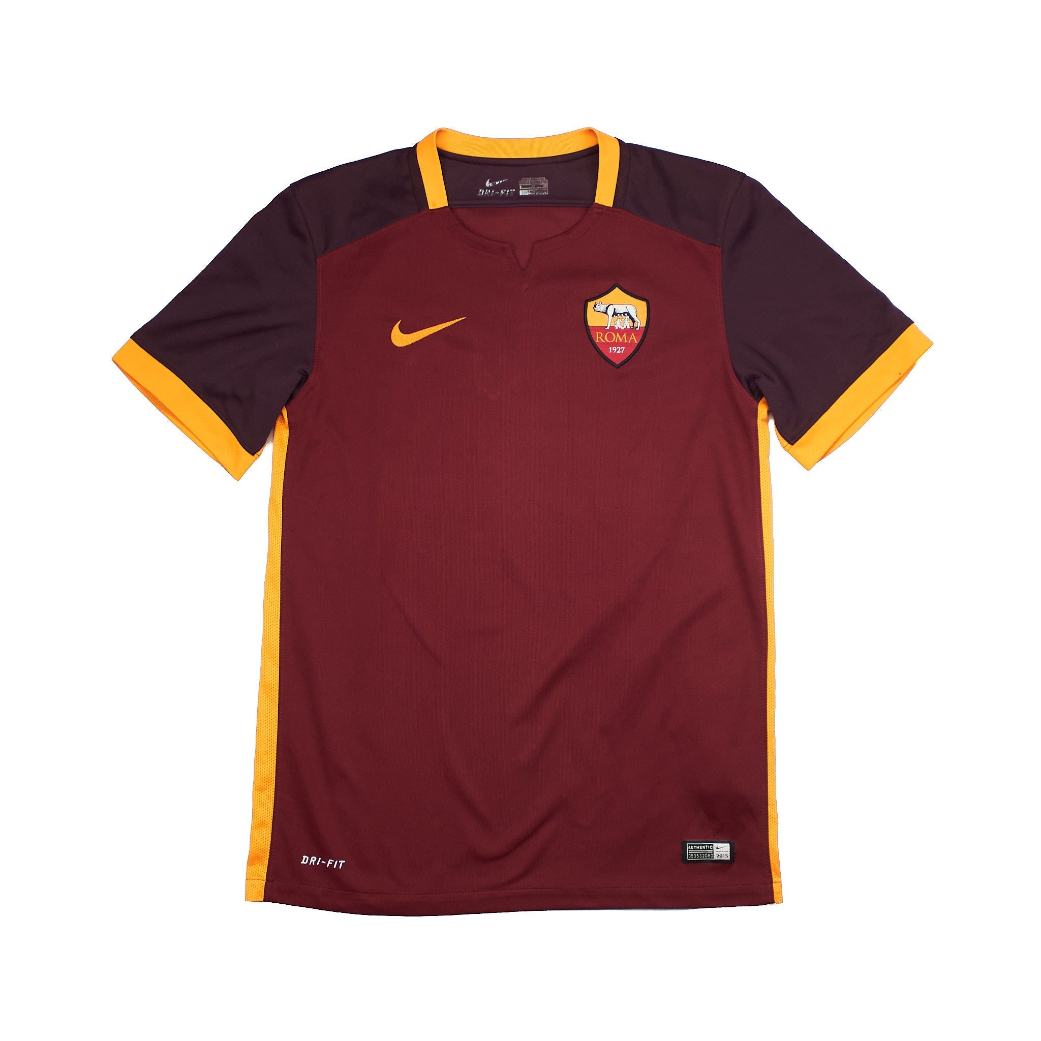 Buy 2015/16 AS Roma Salah 11 Home Shirt (S) Nike ~ Free worldwide shipping ~ Authentic Vintage Football Shirts from Cult Kits