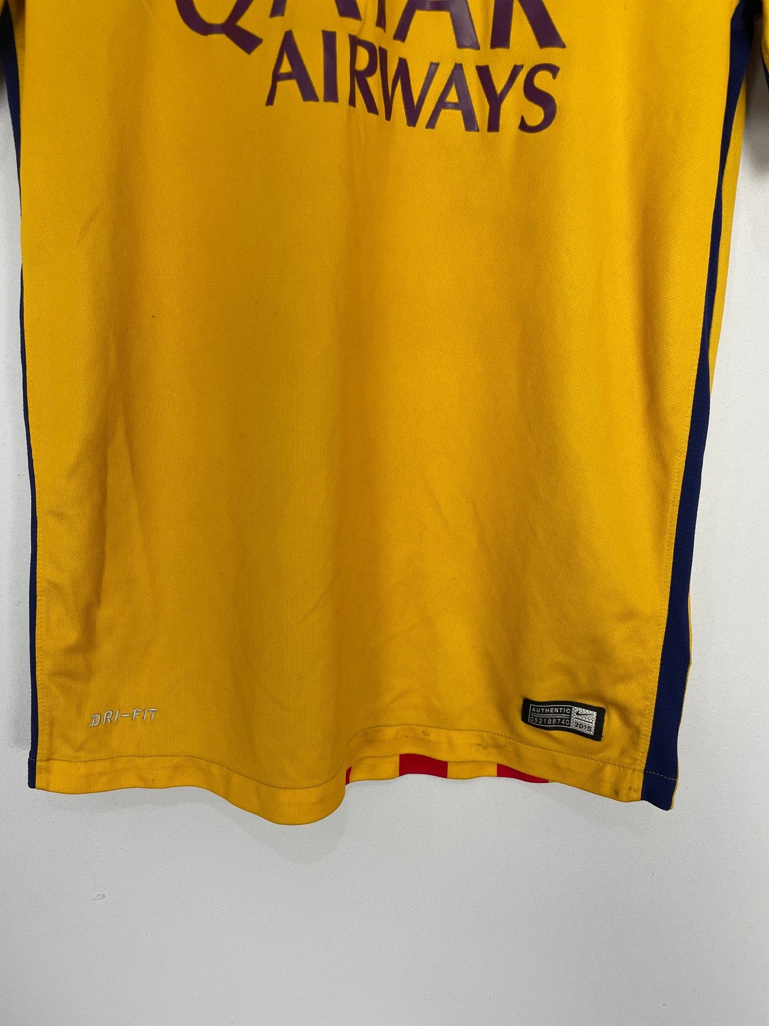 Shop 2015/16 BARCELONA AWAY SHIRT (S) NIKE, classic football shirts, vintage football shirts & retro soccer jerseys at Cult Kits