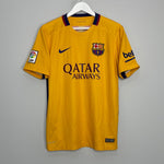 Shop 2015/16 BARCELONA MESSI #10 AWAY SHIRT (M) NIKE, classic football shirts, vintage football shirts & retro soccer jerseys at Cult Kits