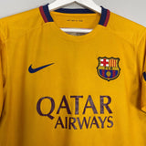 Shop 2015/16 BARCELONA MESSI #10 AWAY SHIRT (M) NIKE, classic football shirts, vintage football shirts & retro soccer jerseys at Cult Kits