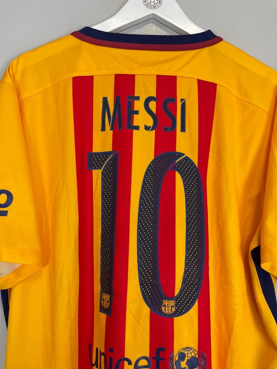 2015/16 BARCELONA MESSI 10 AWAY SHIRT (XL) NIKE - Cult Kits - XL - Buy Vintage Football Shirts, Authentic Retro Football Shirts For Sale, Classic Football Shirts & Soccer Jersey