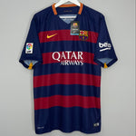 Shop 2015/16 BARCELONA MESSI #10 *BNWT* HOME SHIRT (XL) NIKE, classic football shirts, vintage football shirts & retro soccer jerseys at Cult Kits