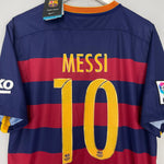 Shop 2015/16 BARCELONA MESSI #10 *BNWT* HOME SHIRT (XL) NIKE, classic football shirts, vintage football shirts & retro soccer jerseys at Cult Kits