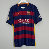 Shop 2015/16 BARCELONA MESSI #10 HOME SHIRT (L) NIKE, classic football shirts, vintage football shirts & retro soccer jerseys at Cult Kits