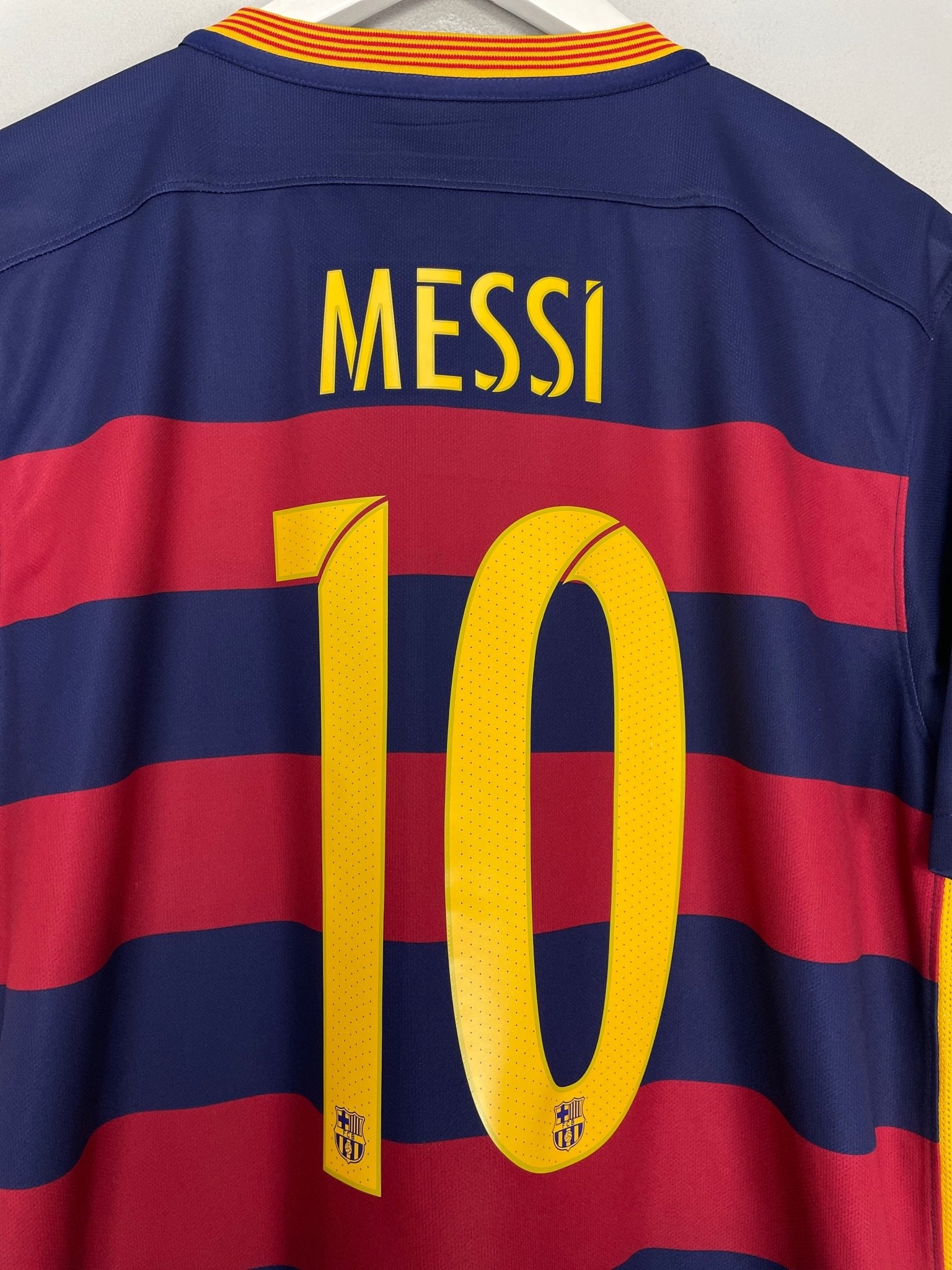 Shop 2015/16 BARCELONA MESSI #10 HOME SHIRT (L) NIKE, classic football shirts, vintage football shirts & retro soccer jerseys at Cult Kits