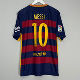 Shop 2015/16 BARCELONA MESSI #10 HOME SHIRT (L) NIKE, classic football shirts, vintage football shirts & retro soccer jerseys at Cult Kits