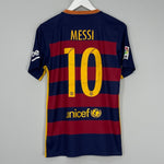 Shop 2015/16 BARCELONA MESSI #10 HOME SHIRT (S) NIKE, classic football shirts, vintage football shirts & retro soccer jerseys at Cult Kits