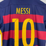 Shop 2015/16 BARCELONA MESSI #10 HOME SHIRT (S) NIKE, classic football shirts, vintage football shirts & retro soccer jerseys at Cult Kits