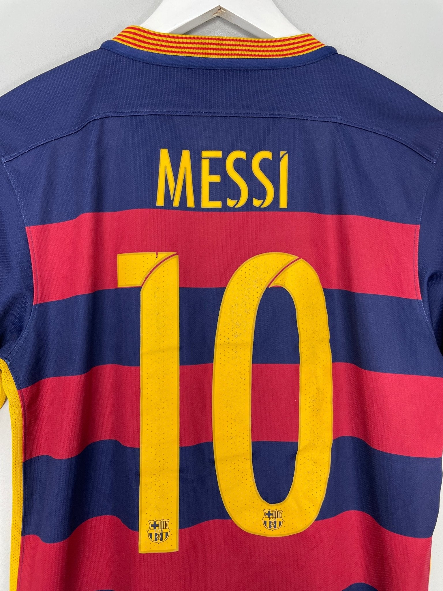 Shop 2015/16 BARCELONA MESSI #10 HOME SHIRT (S) NIKE, classic football shirts, vintage football shirts & retro soccer jerseys at Cult Kits