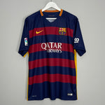 Shop 2015/16 BARCELONA MESSI #10 HOME SHIRT (XL) NIKE, classic football shirts, vintage football shirts & retro soccer jerseys at Cult Kits
