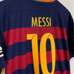 Shop 2015/16 BARCELONA MESSI #10 HOME SHIRT (XL) NIKE, classic football shirts, vintage football shirts & retro soccer jerseys at Cult Kits