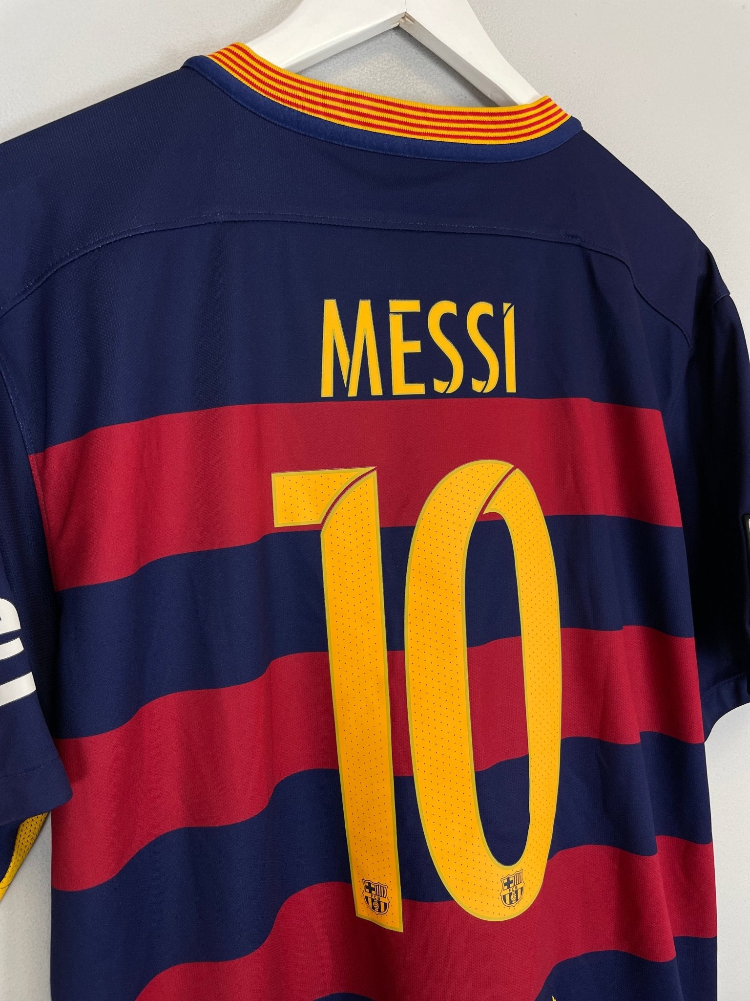 Shop 2015/16 BARCELONA MESSI #10 HOME SHIRT (XL) NIKE, classic football shirts, vintage football shirts & retro soccer jerseys at Cult Kits