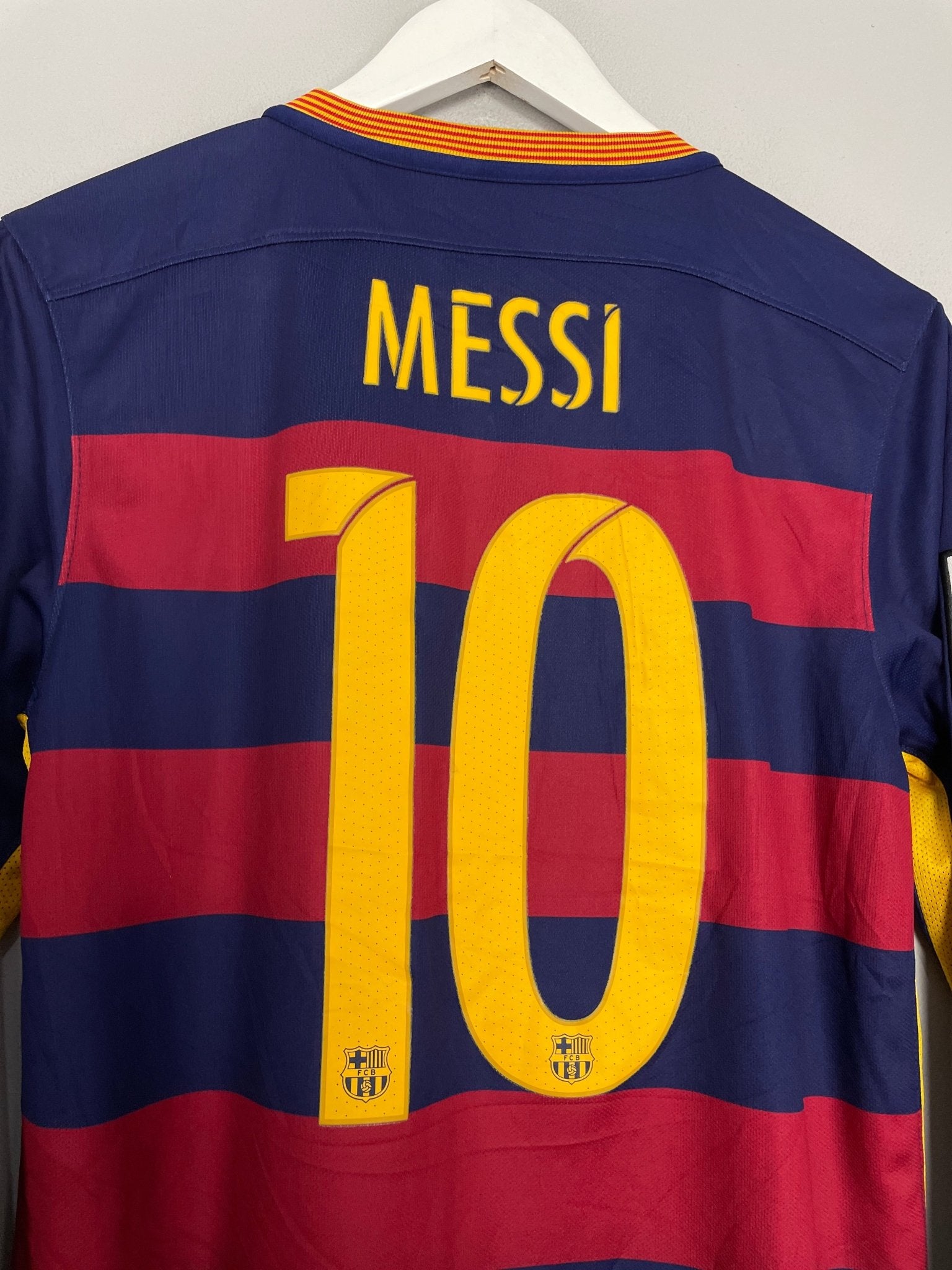 15-16 FC Barcelona MESSI 10番　NIKE Sホーム半袖 2015-16 Barcelona Home Shirt Messi #10 - 6/10 - (S)