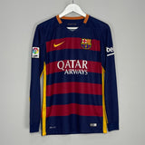 Shop 2015/16 BARCELONA MESSI #10 L/S HOME SHIRT (S) NIKE, classic football shirts, vintage football shirts & retro soccer jerseys at Cult Kits