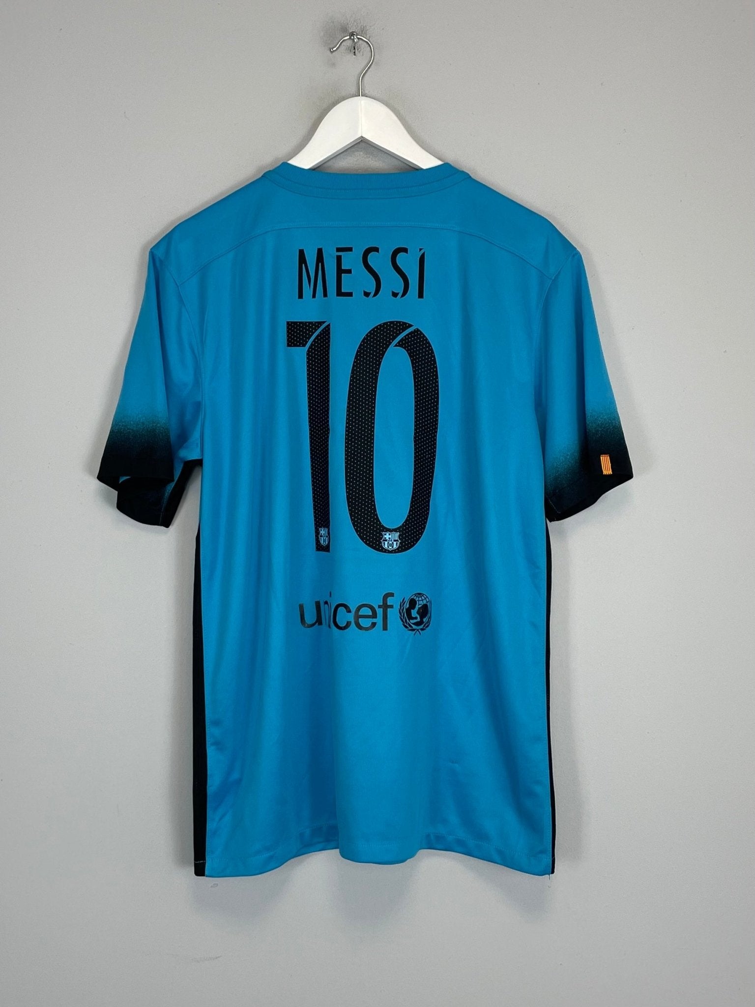 Shop 2015/16 BARCELONA MESSI #10 THIRD SHIRT (L) NIKE, classic football shirts, vintage football shirts & retro soccer jerseys at Cult Kits