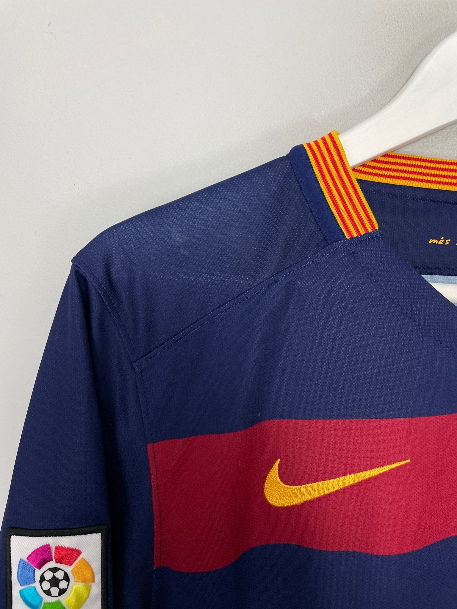 Shop 2015/16 BARCELONA NEYMAR JR #11 L/S HOME SHIRT (S) NIKE, classic football shirts, vintage football shirts & retro soccer jerseys at Cult Kits