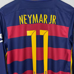 Shop 2015/16 BARCELONA NEYMAR JR #11 L/S HOME SHIRT (S) NIKE, classic football shirts, vintage football shirts & retro soccer jerseys at Cult Kits