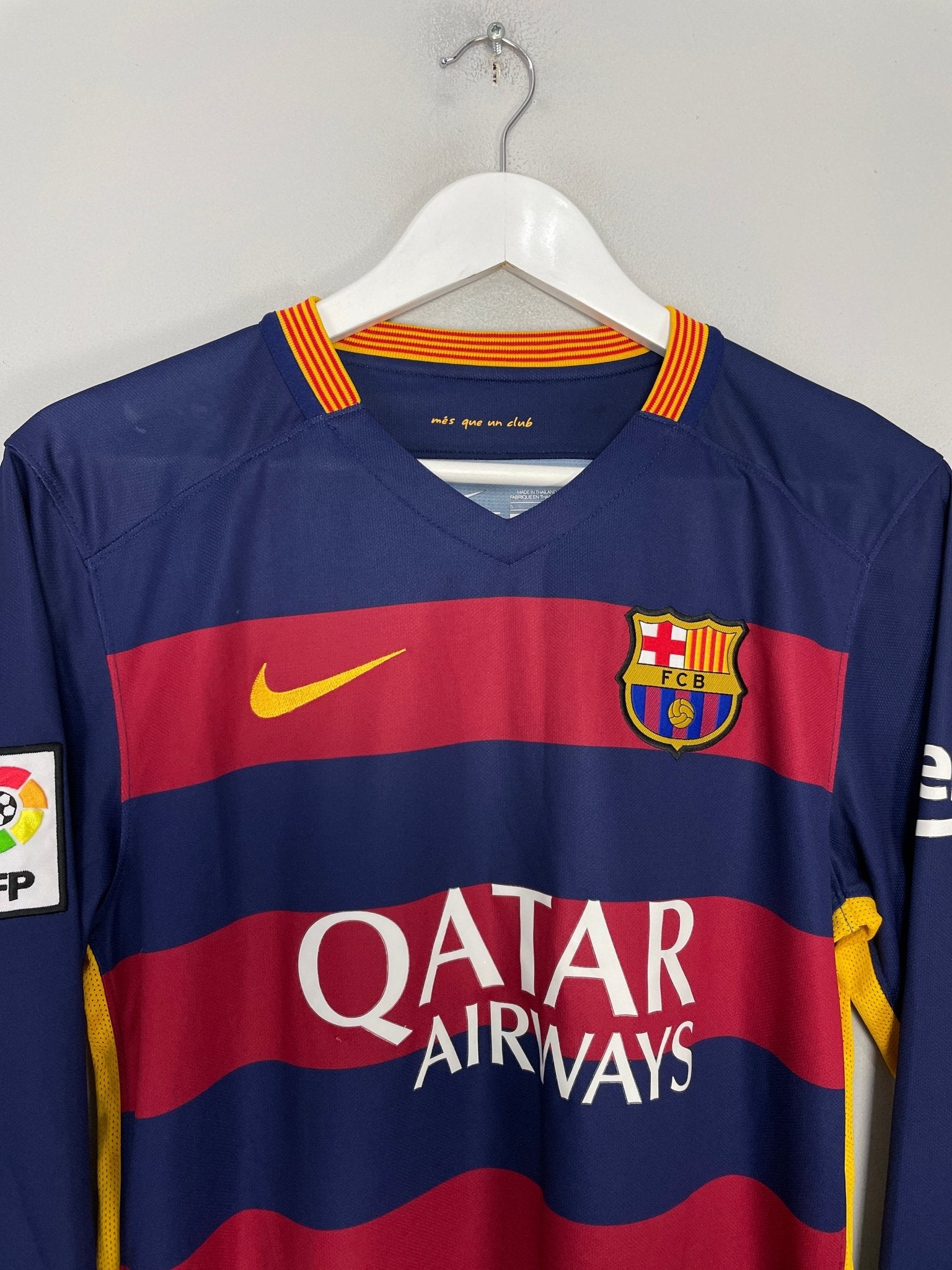 Shop 2015/16 BARCELONA NEYMAR JR #11 L/S HOME SHIRT (S) NIKE, classic football shirts, vintage football shirts & retro soccer jerseys at Cult Kits