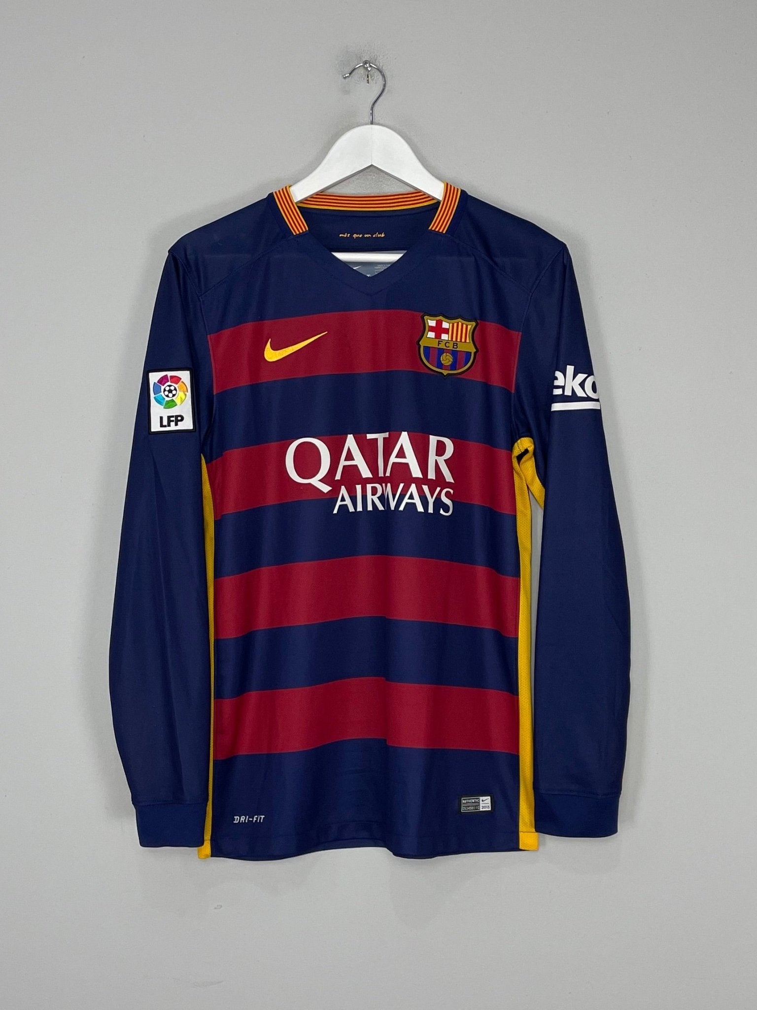 Shop 2015/16 BARCELONA NEYMAR JR #11 L/S HOME SHIRT (S) NIKE, classic football shirts, vintage football shirts & retro soccer jerseys at Cult Kits