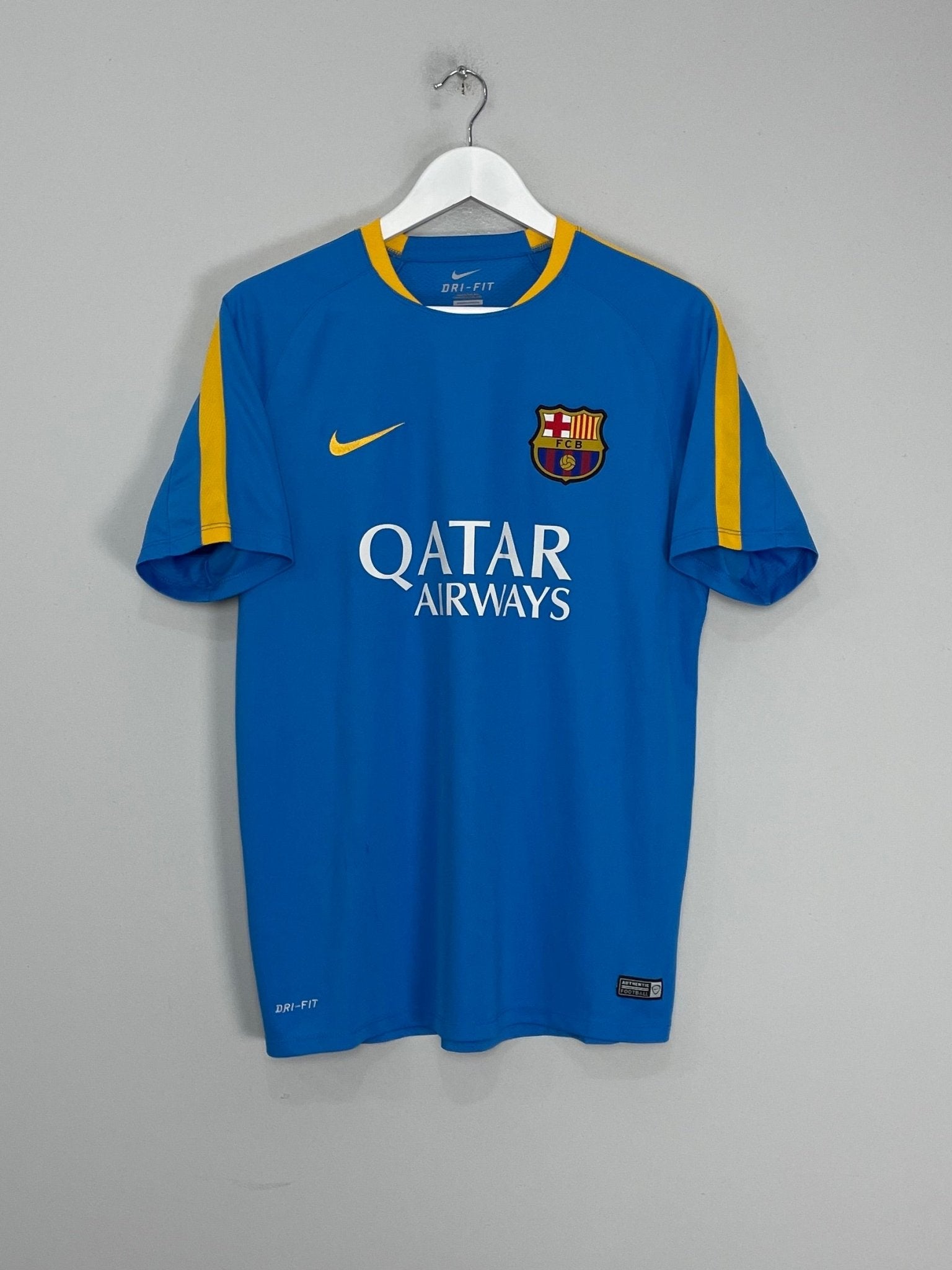 Shop 2015/16 BARCELONA TRAINING SHIRT (L) NIKE, classic football shirts, vintage football shirts & retro soccer jerseys at Cult Kits