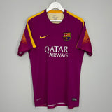 Shop 2015/16 BARCELONA TRAINING SHIRT (L) NIKE, classic football shirts, vintage football shirts & retro soccer jerseys at Cult Kits