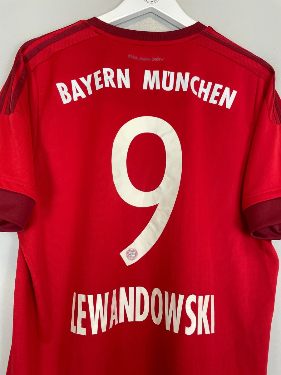 2015/16 BAYERN MUNICH LEWANDOWSKI 9 HOME SHIRT (L) ADIDAS - Cult Kits - Large - Buy Vintage Football Shirts, Authentic Retro Football Shirts For Sale, Classic Football Shirts & Soccer Jersey