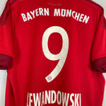 2015/16 BAYERN MUNICH LEWANDOWSKI 9 HOME SHIRT (L) ADIDAS - Cult Kits - Large - Buy Vintage Football Shirts, Authentic Retro Football Shirts For Sale, Classic Football Shirts & Soccer Jersey