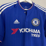 Shop 2015/16 CHELSEA HAZARD #10 HOME SHIRT (M) ADIDAS, classic football shirts, vintage football shirts & retro soccer jerseys at Cult Kits