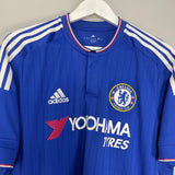 Shop 2015/16 CHELSEA HAZARD #10 HOME SHIRT (XL) ADIDAS, classic football shirts, vintage football shirts & retro soccer jerseys at Cult Kits
