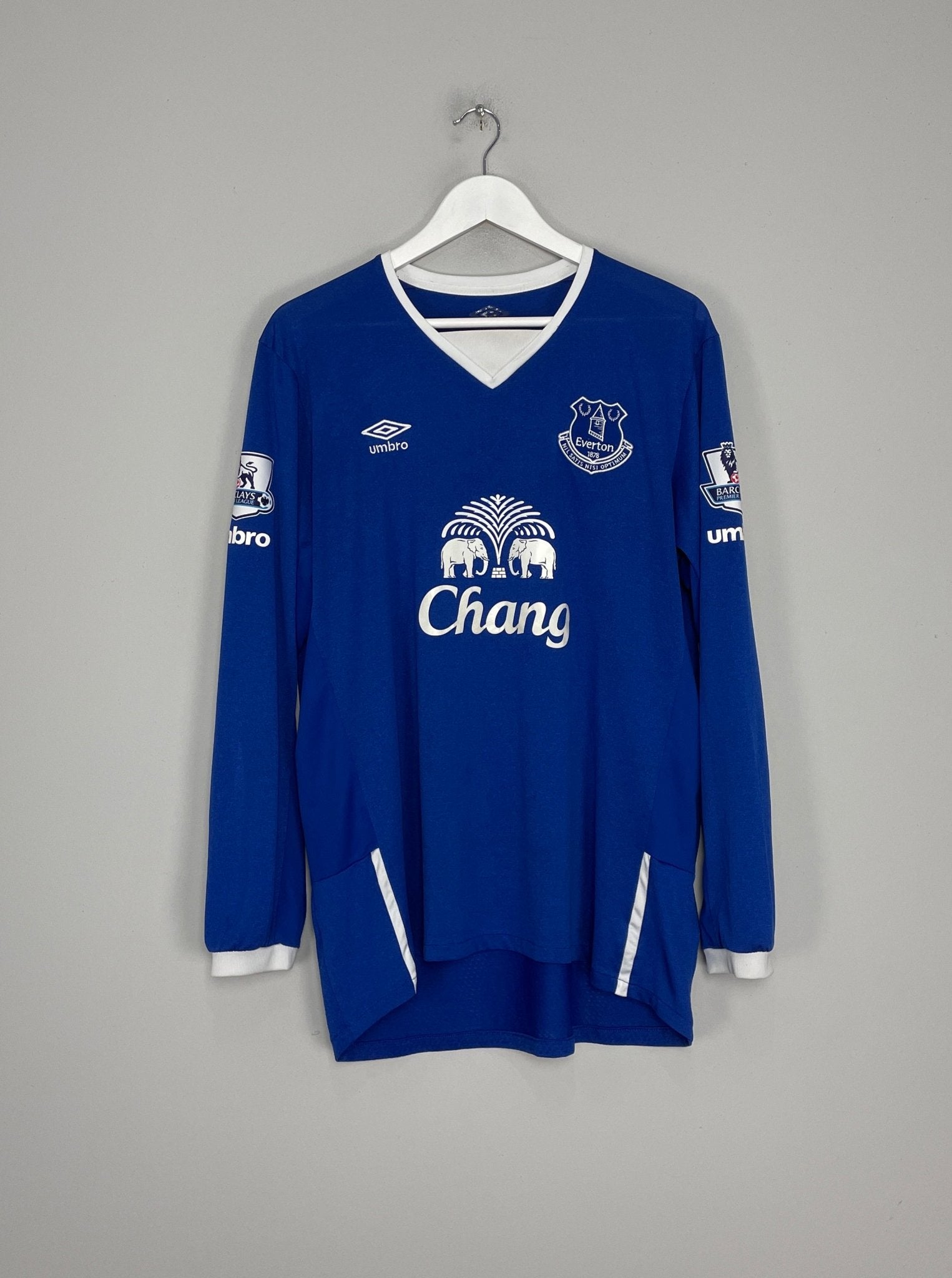 Shop 2015/16 EVERTON LUKAKU #10 L/S HOME SHIRT (XL) UMBRO, classic football shirts, vintage football shirts & retro soccer jerseys at Cult Kits