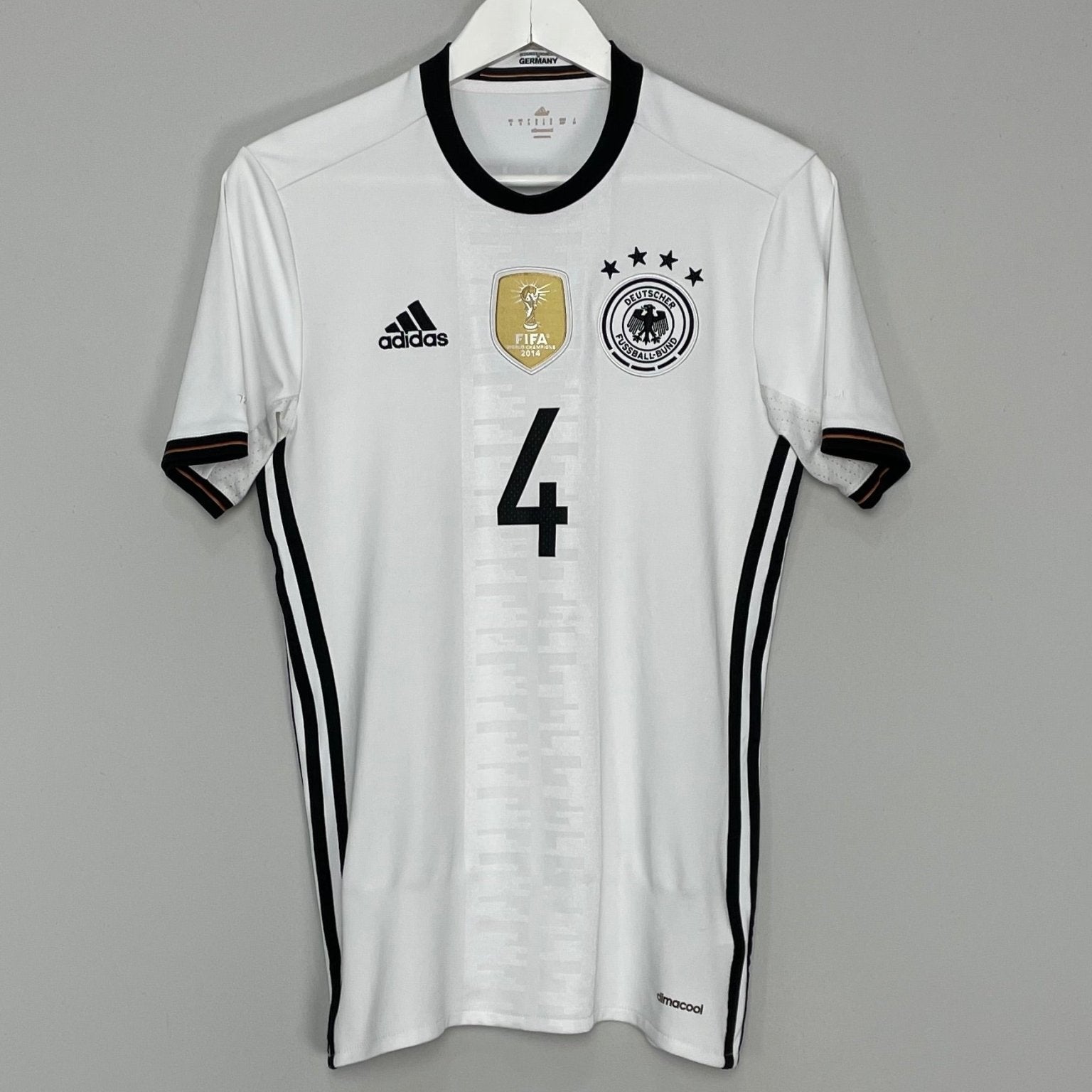 Shop 2015/16 GERMANY HOWEDES #4 HOME SHIRT (S) ADIDAS, classic football shirts, vintage football shirts & retro soccer jerseys at Cult Kits