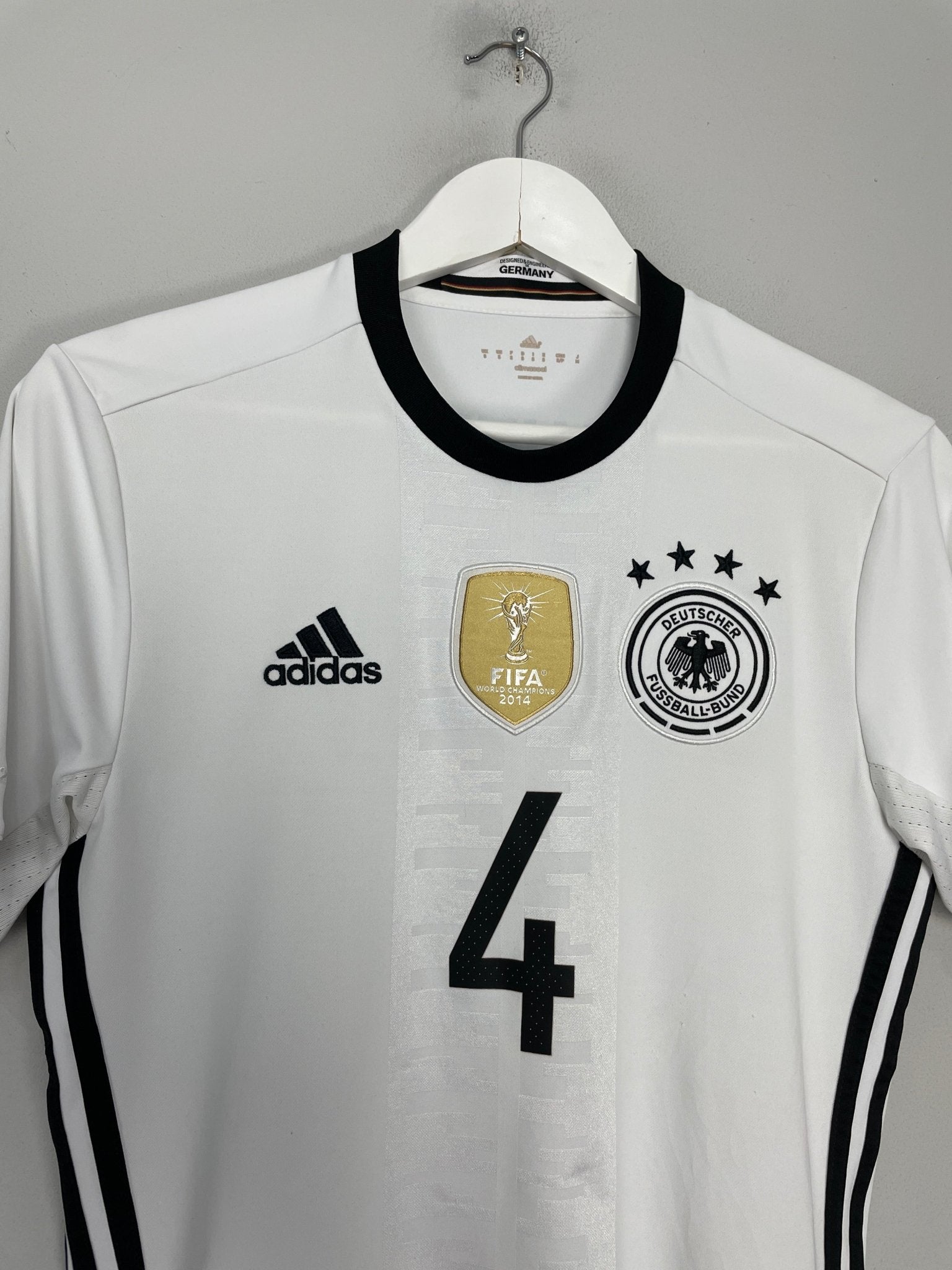 Shop 2015/16 GERMANY HOWEDES #4 HOME SHIRT (S) ADIDAS, classic football shirts, vintage football shirts & retro soccer jerseys at Cult Kits