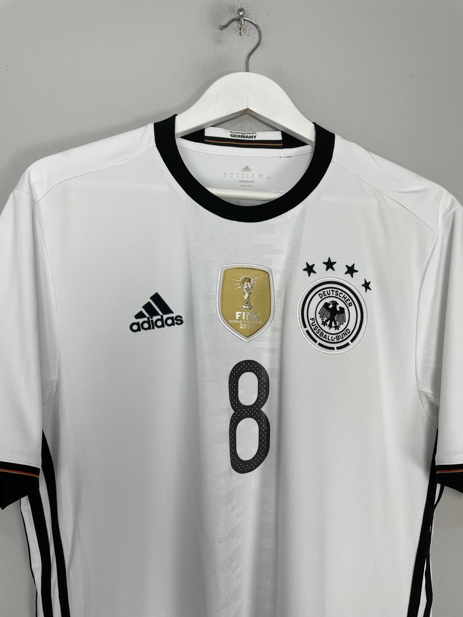 Shop 2015/16 GERMANY OZIL #8 HOME SHIRT (L) ADIDAS, classic football shirts, vintage football shirts & retro soccer jerseys at Cult Kits