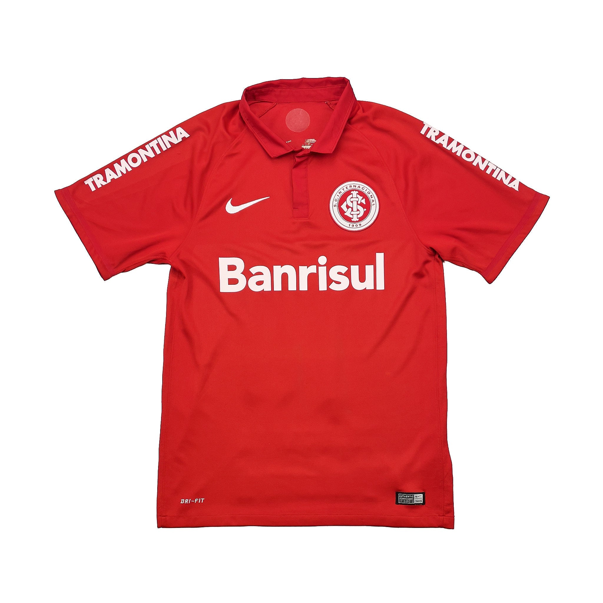 Buy 2015/16 Internacional L.Rene 10 Home Shirt (S) Nike ~ Free worldwide shipping ~ Authentic Vintage Football Shirts from Cult Kits