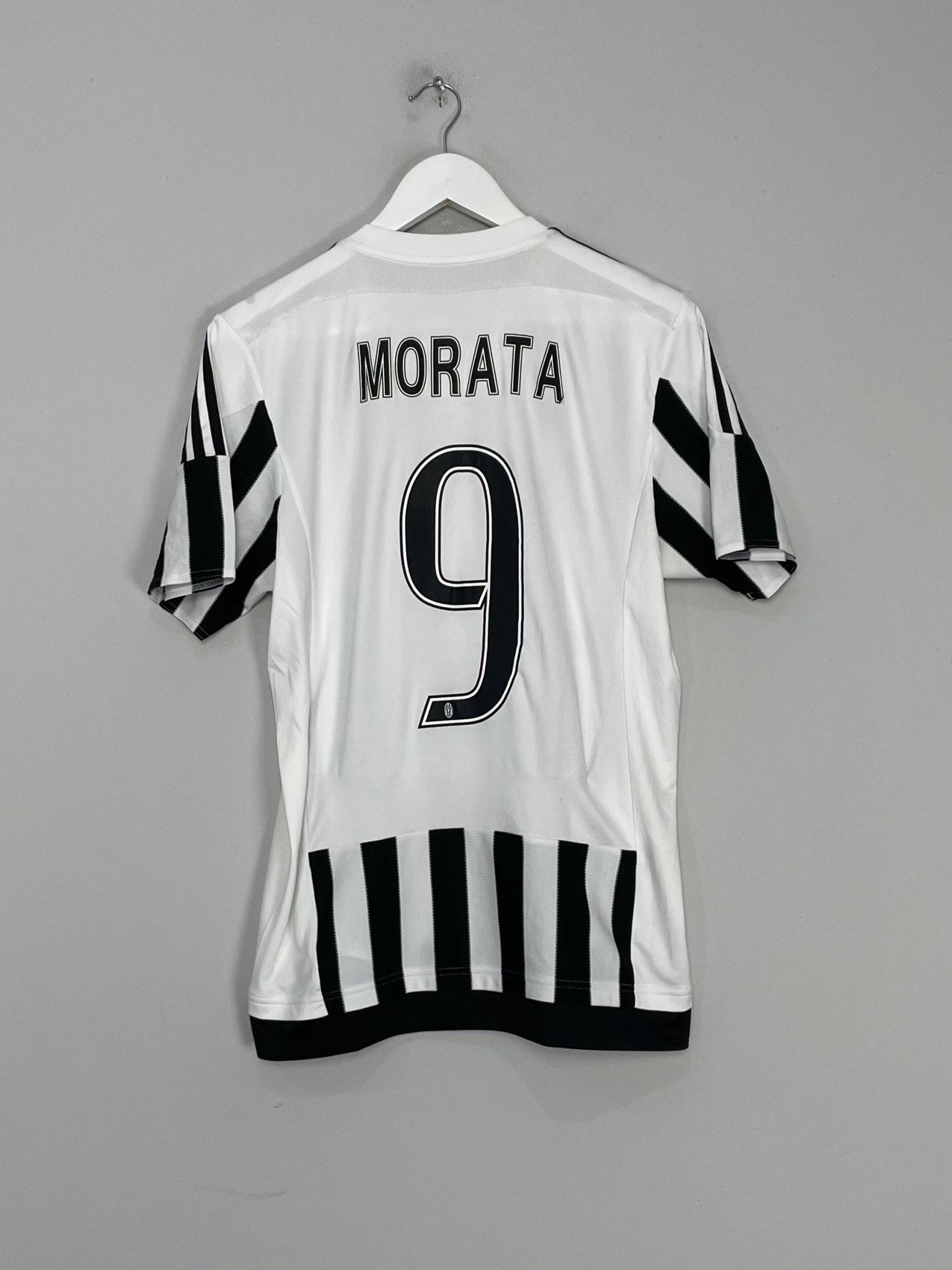 Shop 2015/16 JUVENTUS MORATA #9 HOME SHIRT (M) ADIDAS, classic football shirts, vintage football shirts & retro soccer jerseys at Cult Kits