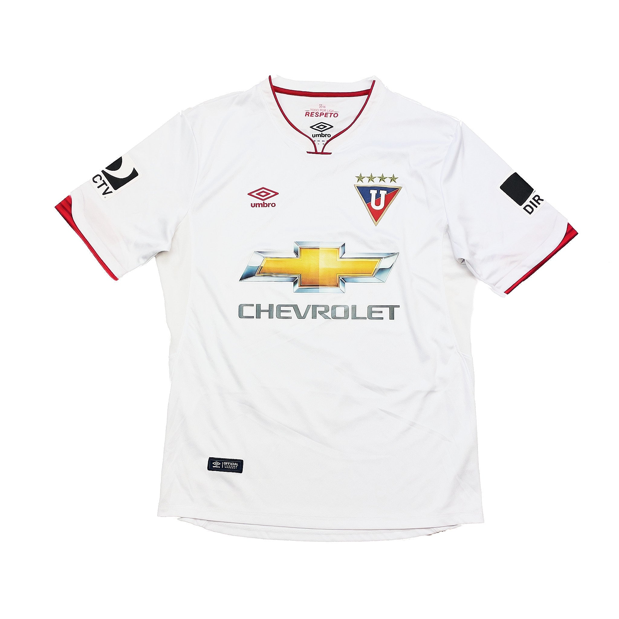 Buy 2015/16 LDU Quito Home Shirt (XL) Umbro ~ Free worldwide shipping ~ Authentic Vintage Football Shirts from Cult Kits