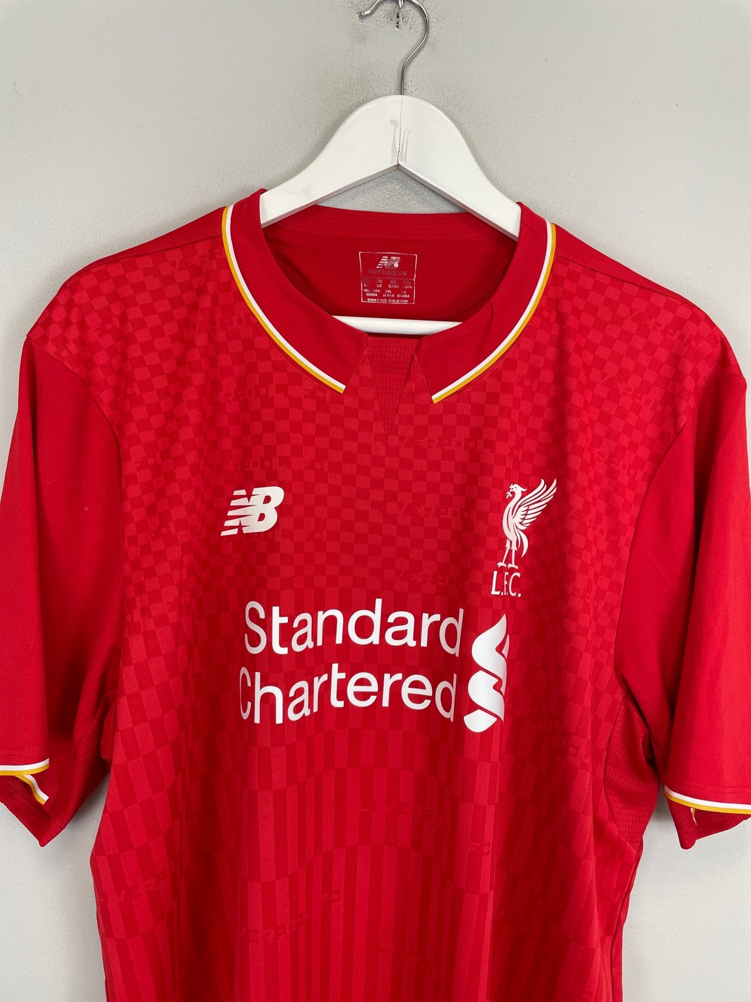 Shop 2015/16 LIVERPOL GERRARD #8 HOME SHIRT (XXL) NEW BALANCE, classic football shirts, vintage football shirts & retro soccer jerseys at Cult Kits