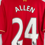Shop 2015/16 LIVERPOOL ALLEN #24 HOME SHIRT (M) NEW BALANCE, classic football shirts, vintage football shirts & retro soccer jerseys at Cult Kits