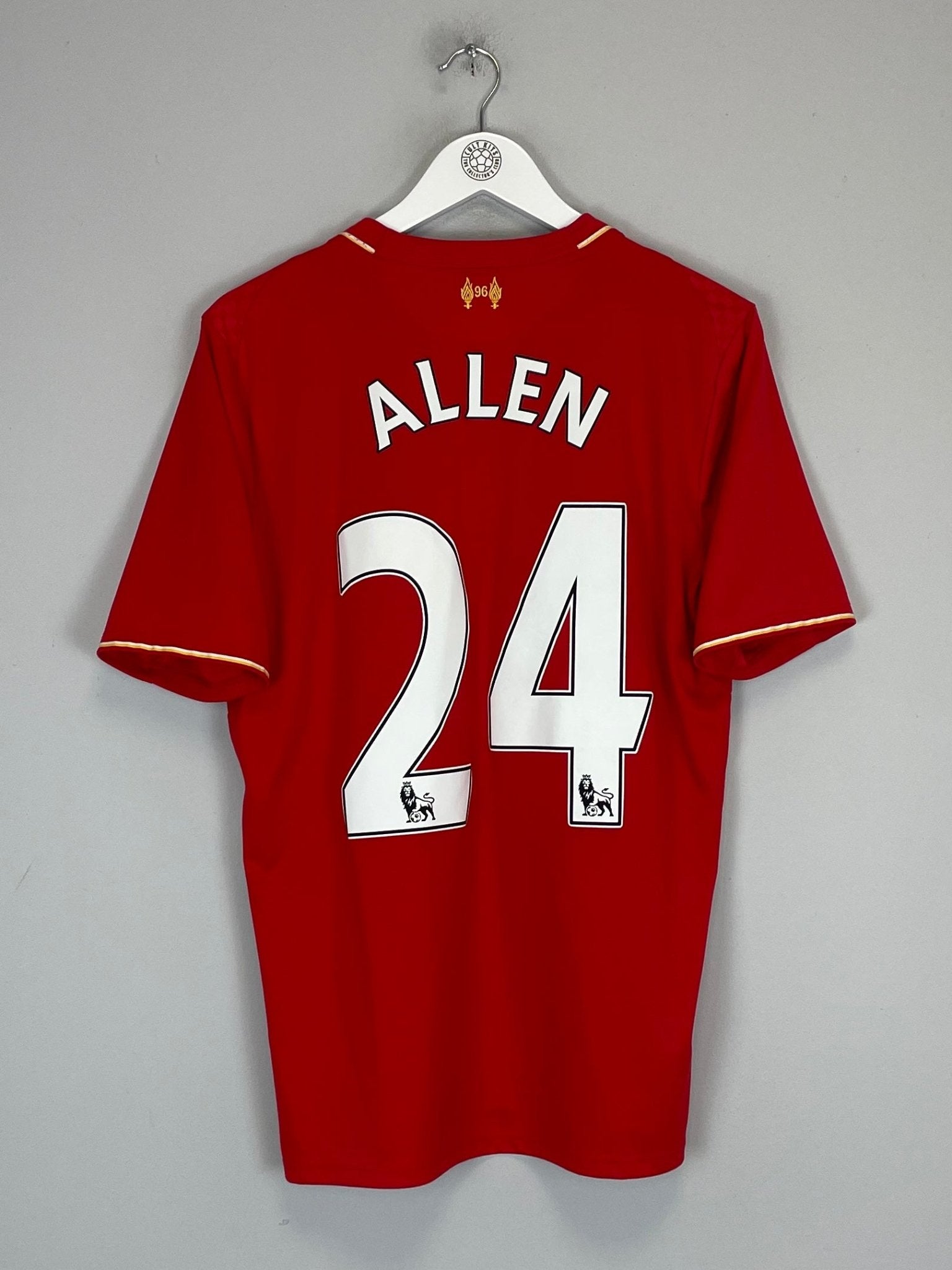 Shop 2015/16 LIVERPOOL ALLEN #24 HOME SHIRT (M) NEW BALANCE, classic football shirts, vintage football shirts & retro soccer jerseys at Cult Kits