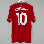 Shop 2015/16 LIVERPOOL COUTINHO #10 HOME SHIRT (L) NEW BALANCE, classic football shirts, vintage football shirts & retro soccer jerseys at Cult Kits