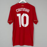 Shop 2015/16 LIVERPOOL COUTINHO #10 HOME SHIRT (L) NEW BALANCE, classic football shirts, vintage football shirts & retro soccer jerseys at Cult Kits