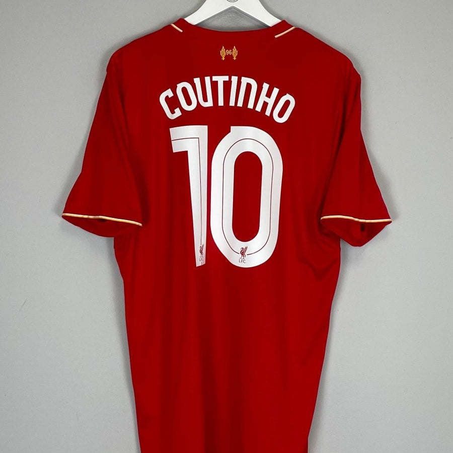 2015/16 LIVERPOOL COUTINHO 10 HOME SHIRT (XL) NEW BALANCE - Cult Kits - XL - Buy Vintage Football Shirts, Authentic Retro Football Shirts For Sale, Classic Football Shirts & Soccer Jersey