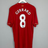 Shop 2015/16 LIVERPOOL GERRARD #8 HOME SHIRT (XL) NEW BALANCE, classic football shirts, vintage football shirts & retro soccer jerseys at Cult Kits