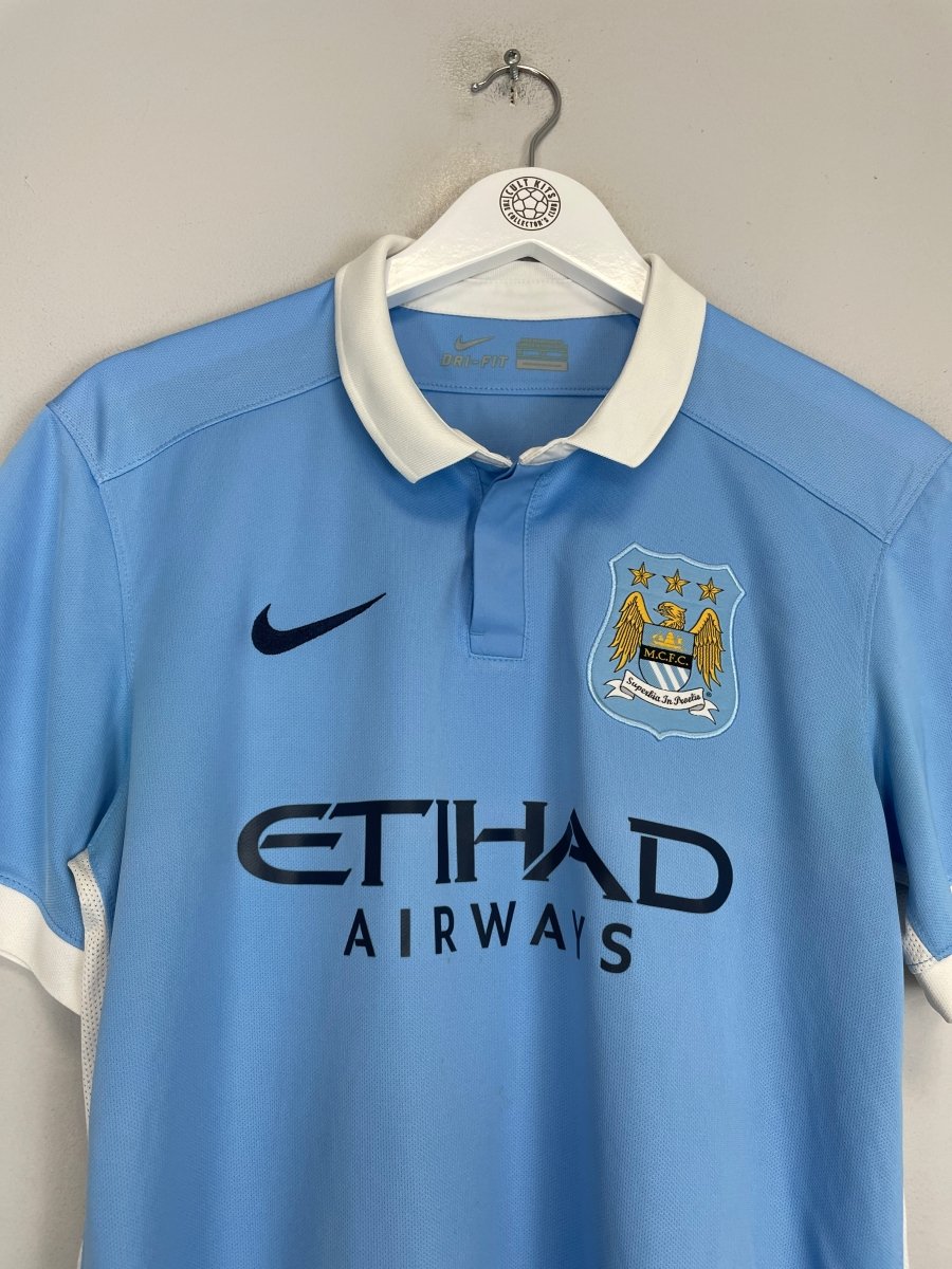 2015/16 MANCHESTER CITY KOMPANY 4 HOME SHIRT (M) NIKE - Cult Kits - Medium - Buy Vintage Football Shirts, Authentic Retro Football Shirts For Sale, Classic Football Shirts & Soccer Jersey